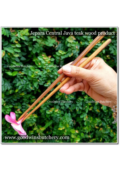 Jepara teakwood WOODEN CHOPSTICK sumpit kayu jati 23cm 12pcs (6pairs)